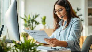 Streamlined process for fast warranty claims reviewed by a representative in a professional setting.