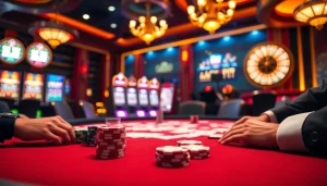 Engage in thrilling high-stakes poker action at hay.win casino tables with colorful chips.